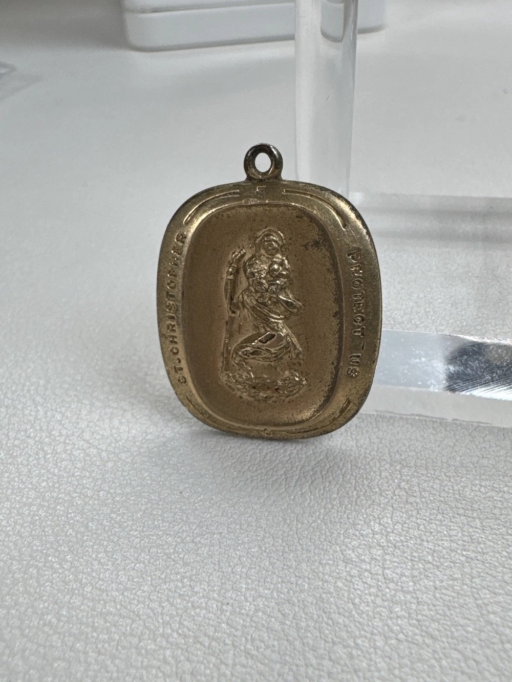 Vintage Large Saint Christopher Religious Medal Pendant 1/20 12K Gold Filled